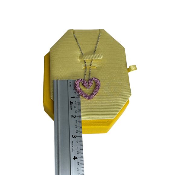 Swarovski Sublima Pendant (Pink) Swan Heart, Large, Necklace - Picture 7 of 12